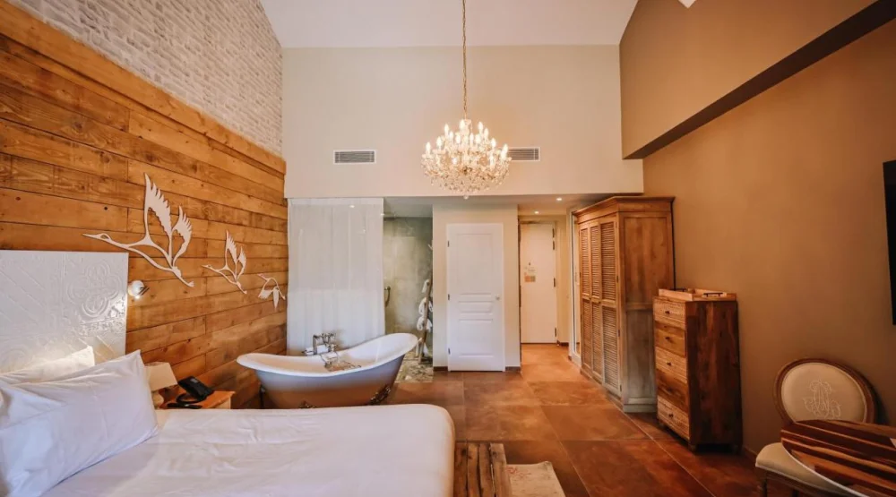 King Room with Terrace at Le Hameau Des Pesquiers Ecolodge & Spa