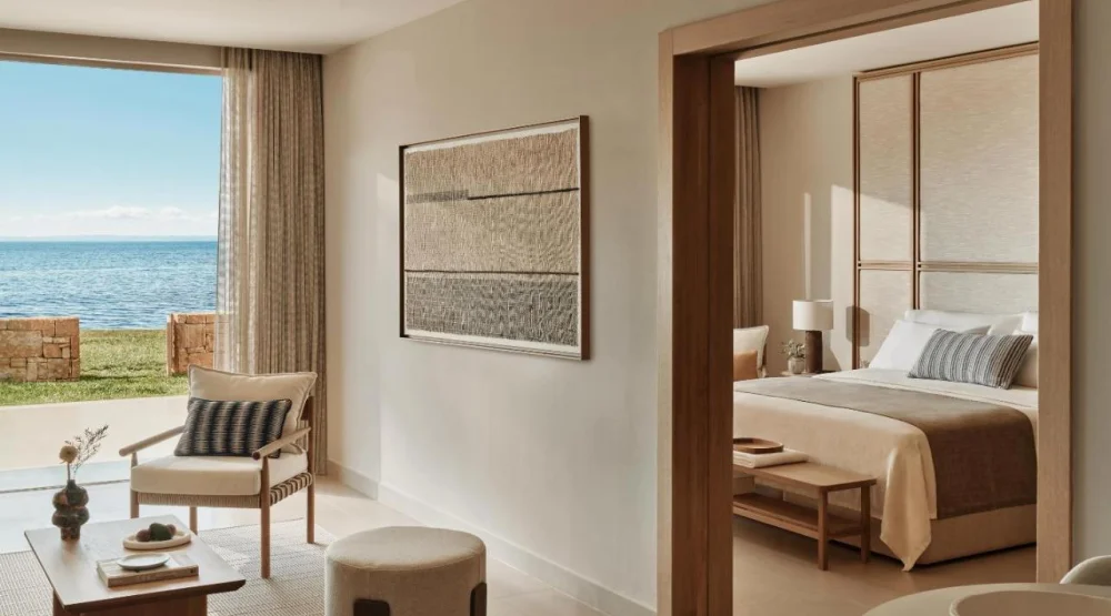 Deluxe Two Bedroom Bungalow Suite Private Garden Beach Front at Ikos Olivia