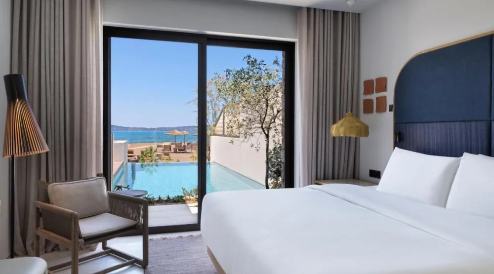 W Beachfront Infinity, One Bedroom Suite, One King, Sea View at W Costa Navarino