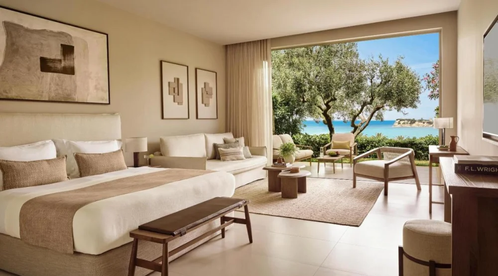 Junior Suite Private Garden Sea View at Sani Club