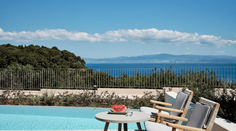 Panoramic Suite Two Bedroom Sea View Private Pool & Jacuzzi at MERAVIA Leonardo Limited Edition