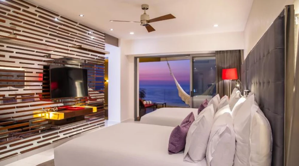 Mousai Junior Suite Two Double Beds North with Ocean View at Hotel Mousai