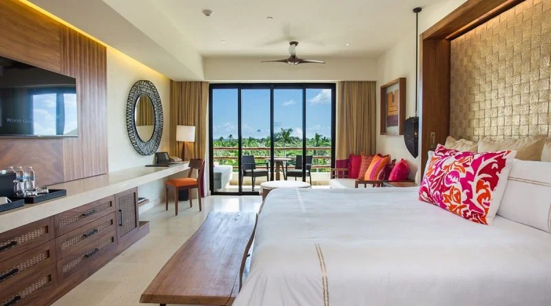 Junior Suite Partial Ocean View at Secrets Akumal Riviera Maya