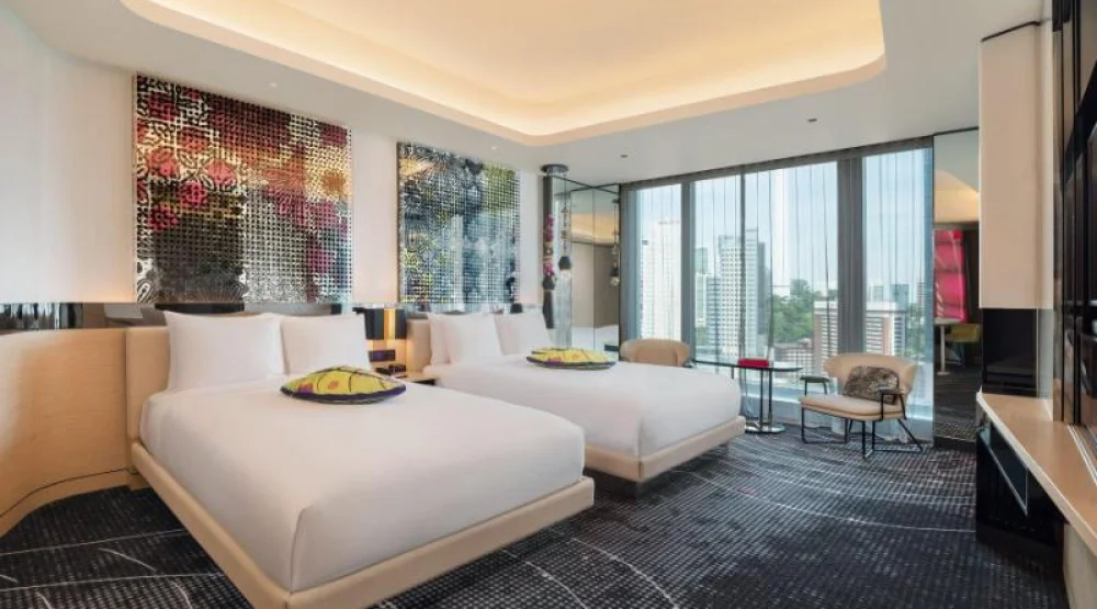 Spectacular, Guest Room, Two Queen, Twin Towers View at W Kuala Lumpur