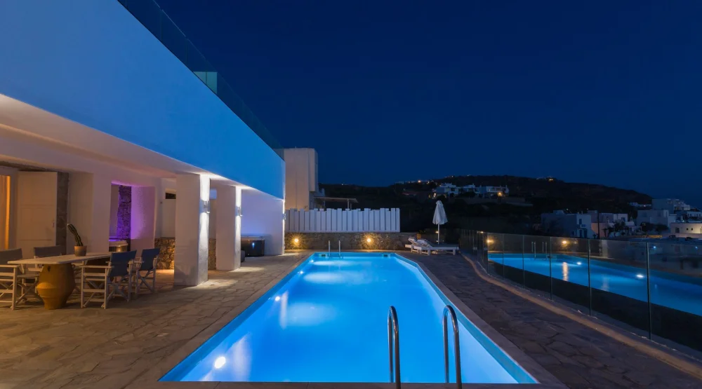 Two Bedroom Suite with Jacuzzi & Sea View at Amperian Mykonos