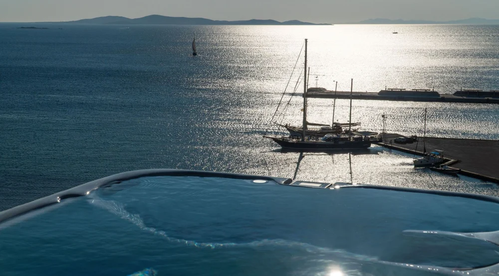 Ambio Retreat Outdoor Hot Tub at Mykonos Riviera Hotel & Spa