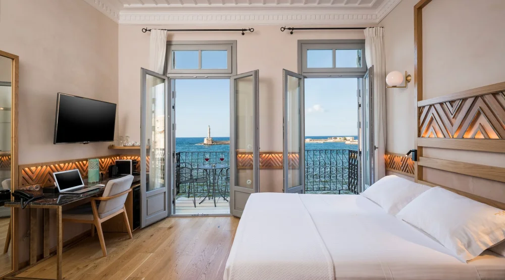 Deluxe Double Sea View Room with Balcony at Scala de Faro