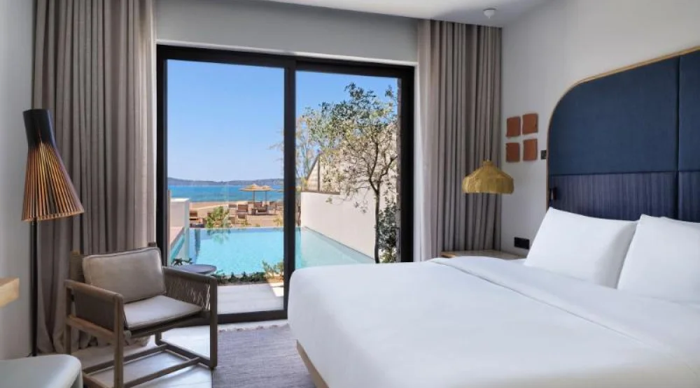 Wow Beachfront Infinity, Two Bedroom Suite, Bedroom 1: One King, Bedroom 2: Two Twin, Sea View at W Costa Navarino