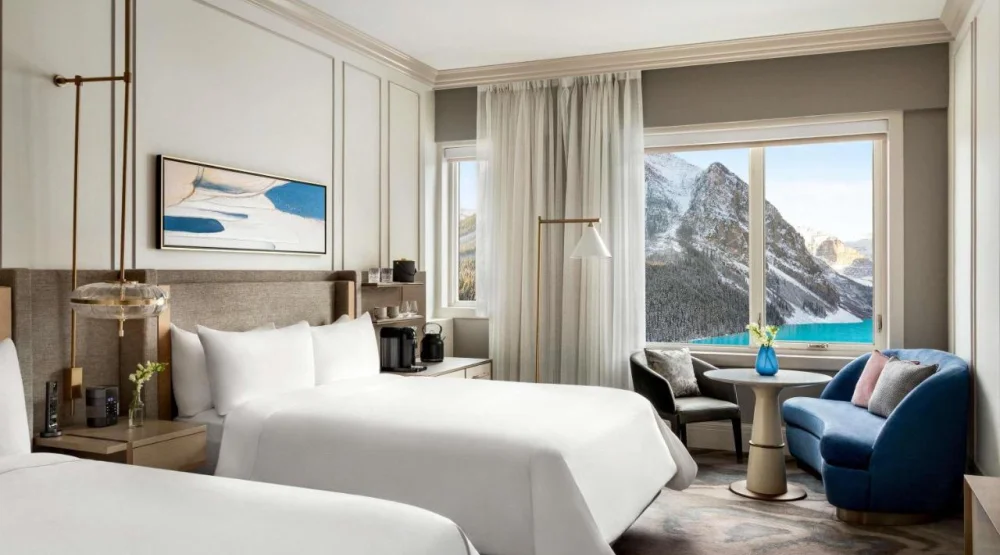 Deluxe Queen Room with Two Queen Beds and Lake View at Fairmont Chateau Lake Louise