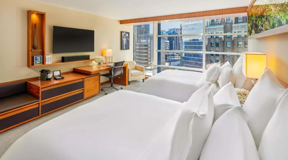 Deluxe City View Room with Two Queen Beds at Fairmont Pacific Rim