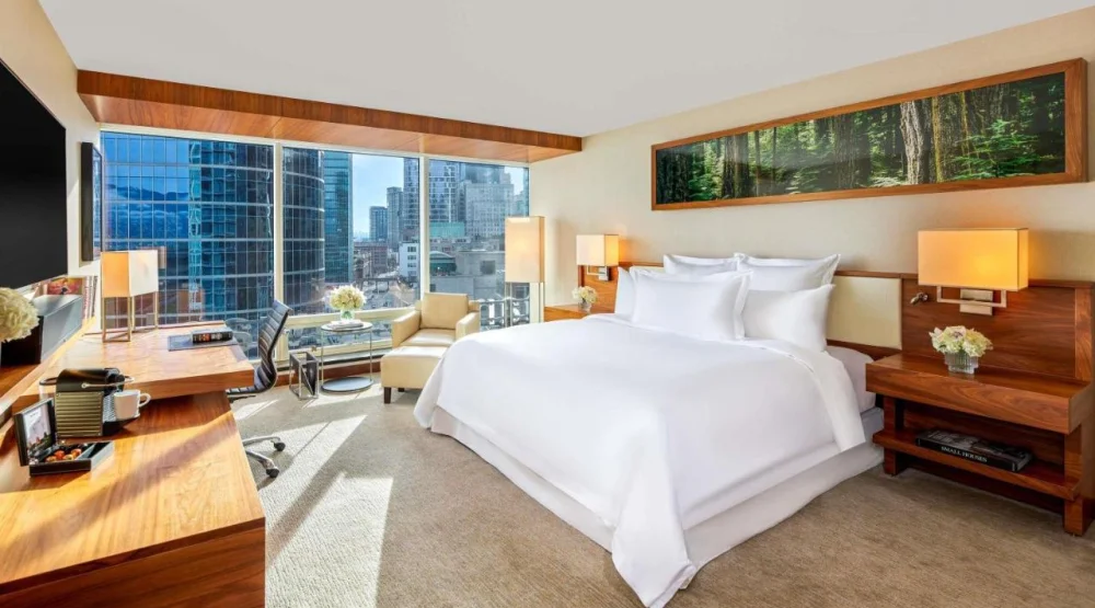 Deluxe Partial Harbor View Room with King Bed at Fairmont Pacific Rim