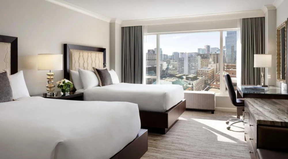 Deluxe City View Room with Two Double Beds at Fairmont Waterfront Hotel