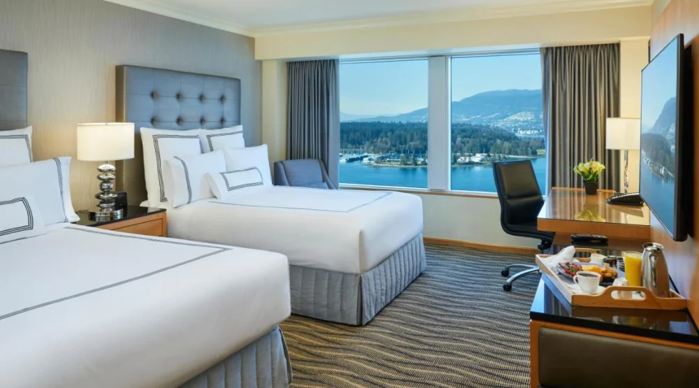 Deluxe Double Room with Two Double Beds and Harbor View at Pan Pacific Vancouver