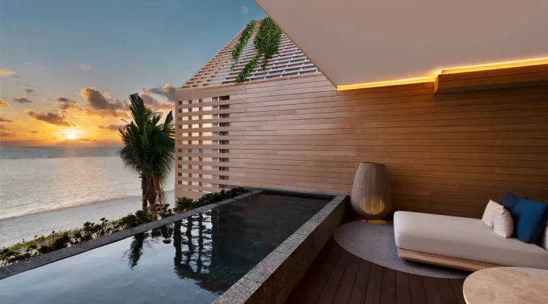 Oceanfront Balcony Pool Suite at Banyan Tree Mayakoba