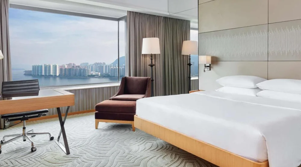 King Room with Harbor View at Hyatt Regency Hong Kong Sha Tin