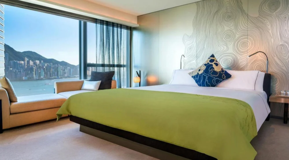 Spectacular Twin Room with Partial Harbor View at W Hong Kong