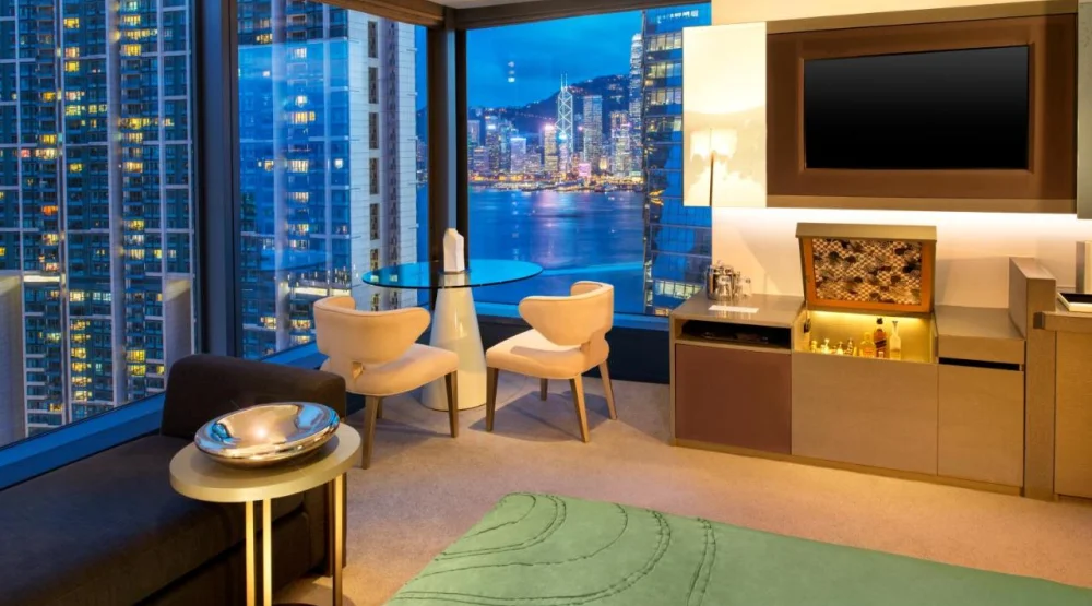 Cool Corner King Room with Partial Harbor View at W Hong Kong