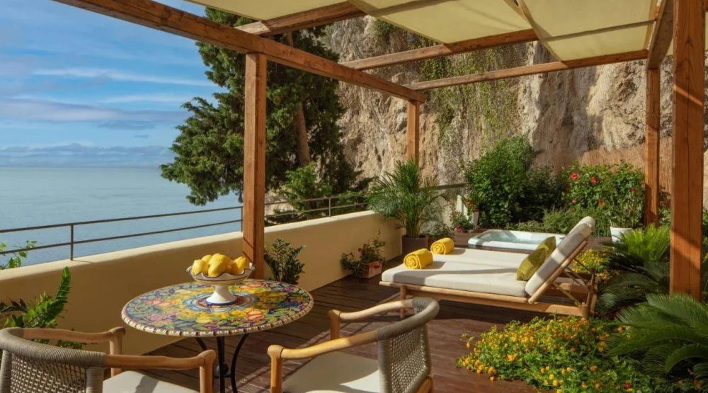 Suite Dell Eremita with Sea View Terrace and Jacuzzi at Anantara Grand Hotel Convento Di Amalfi