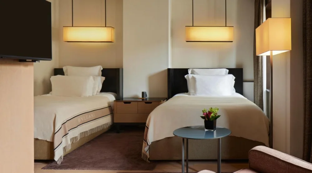 Deluxe Queen, Guest Room, Two Queen, Garden View, Corner Room at Bvlgari Hotel Milano