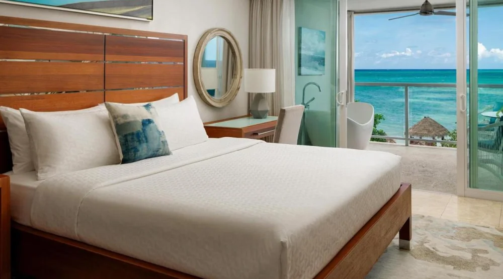 Beachfront Grande Luxe Club Level Junior Suite with Tranquility Soaking Tub at Sandals Montego Bay