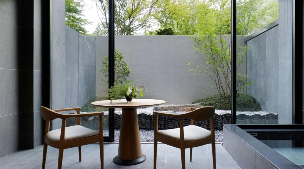 Onsen Garden Twin Room at ROKU Kyoto LXR Hotels & Resorts