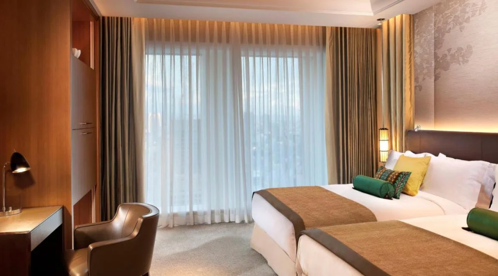 Deluxe Double Room with Two Double Beds and Skyline View at The St. Regis Osaka