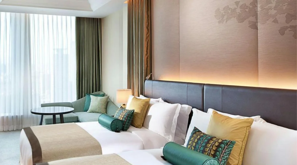 Grand Deluxe Double Room with Two Double Beds and Skyline View at The St. Regis Osaka
