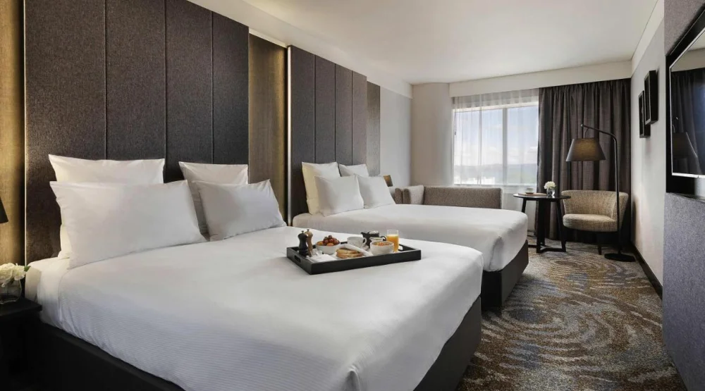 Superior Queen Room with Two Queen Beds and City View at Pullman Rotorua