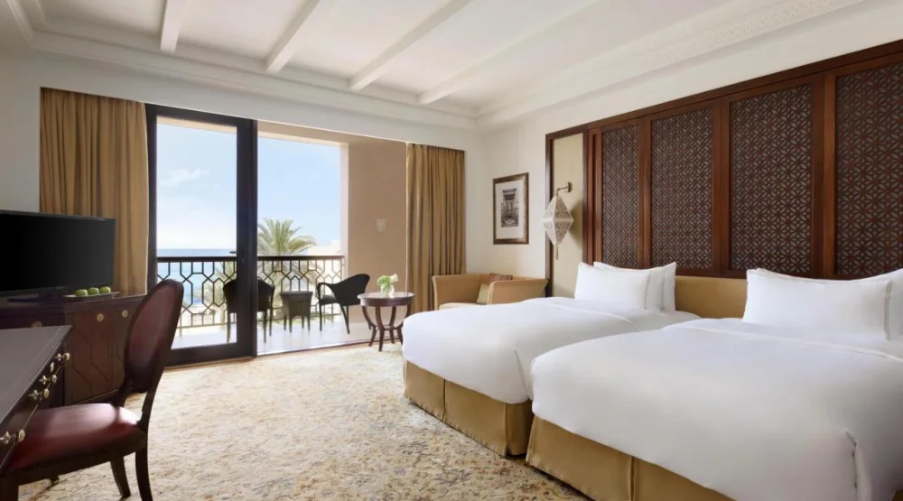 Premier Twin Room with Panoramic Sea View at Shangri La Al Husn Muscat